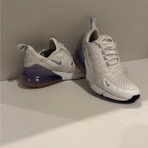 Nike Air Max 270 Women's 8 1/2 White and Purple Sneakers